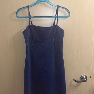 Dark blue, sparkly party dress